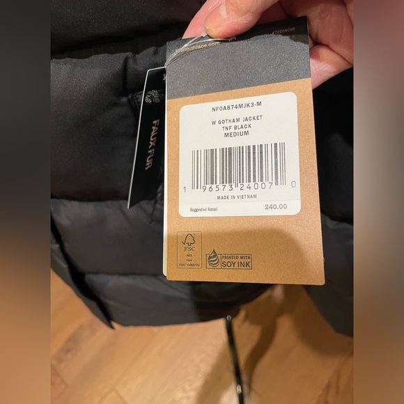 NWT The North Face Women GOTHAM Jacket Puffer Down Black Size XS、M - Picture 13 of 14